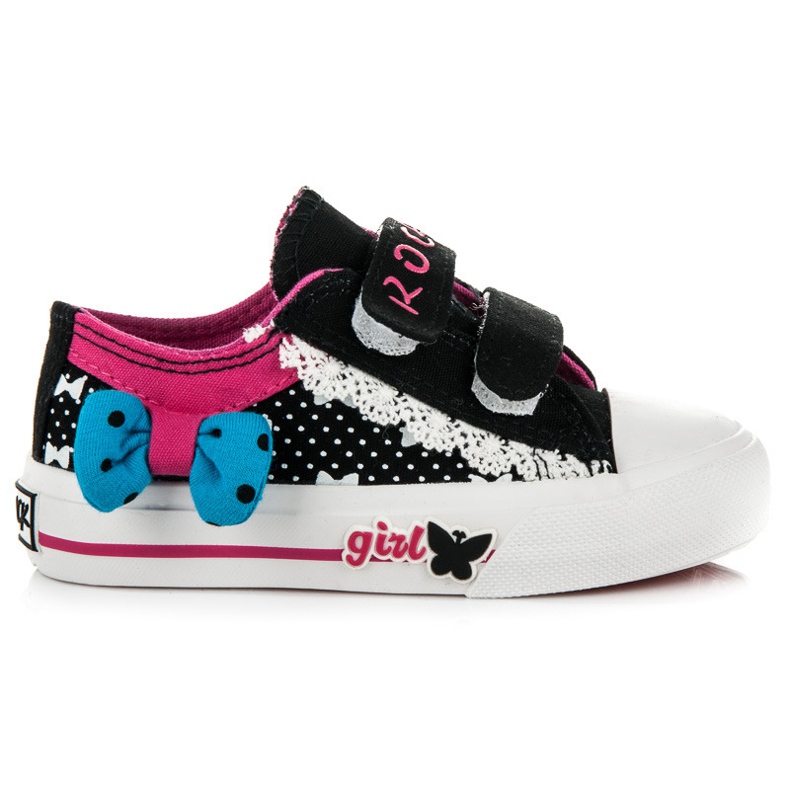 Rock And Joy Sapatilhas De Veludo Das Meninas preto