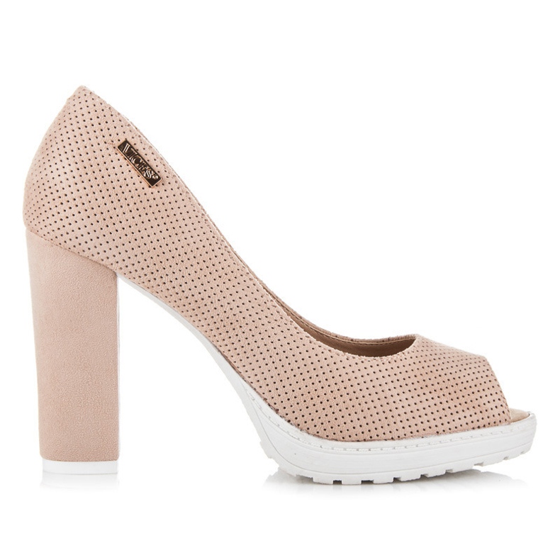 Vices Bombas de camurça aberta castanho