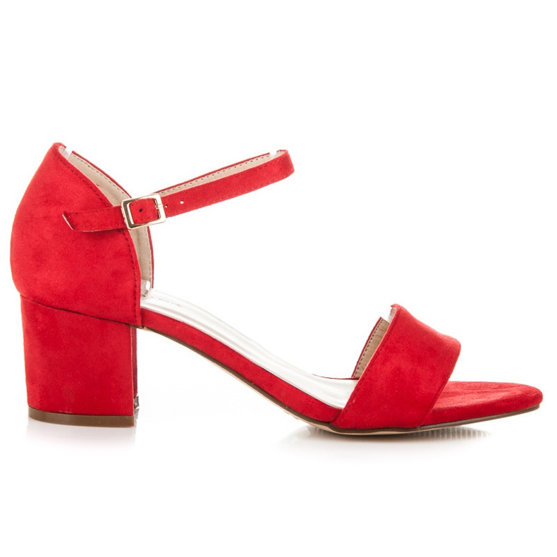 Poti Pati Sandálias de fivela vermelho