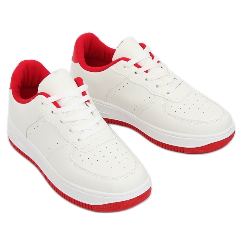 LV75P Red white and red sports shoes branco