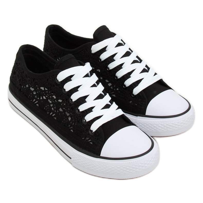 Tênis de renda preta NB282P preto