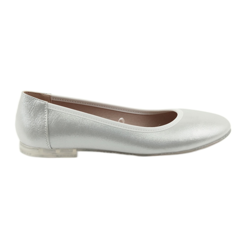 Sergio Leone Silver Women's Ballerinas BL607 prata
