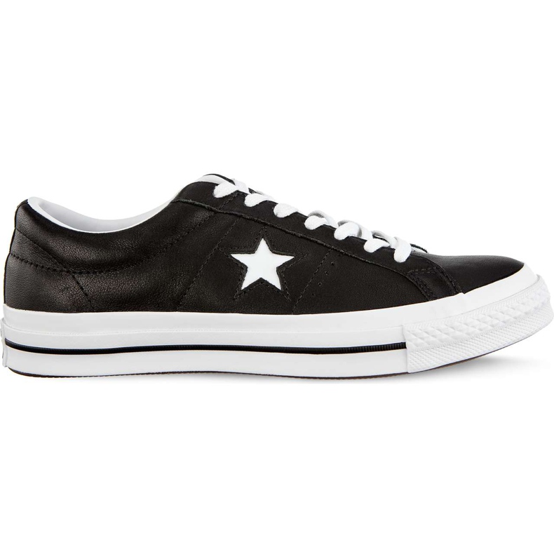 Converse Uma Estrela Boi C163385 Preto Branco Branco