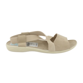 Sandálias para mulheres Adanex 17495 beige marrom