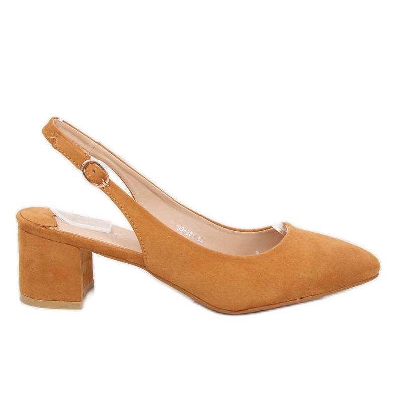 Bombas com um camelo de salto aberto S0-231 Camel castanho