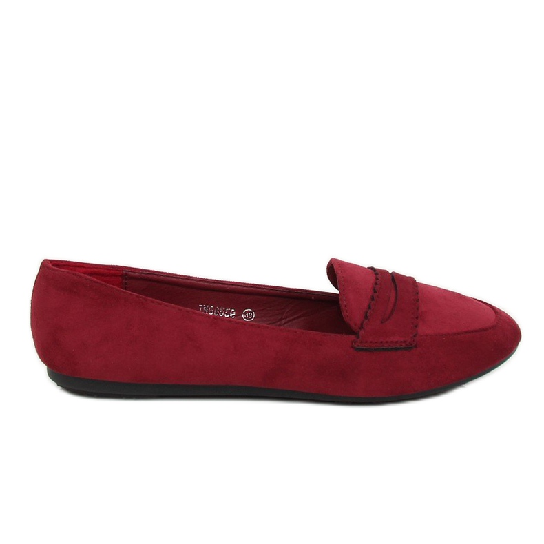 Mocassins bailarina JM6655Q Burdeo vermelho