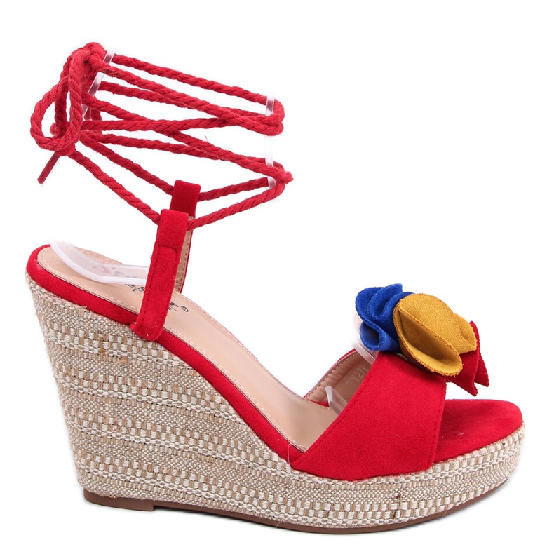 Sandálias de cunha vermelhas YY27P vermelhas vermelho