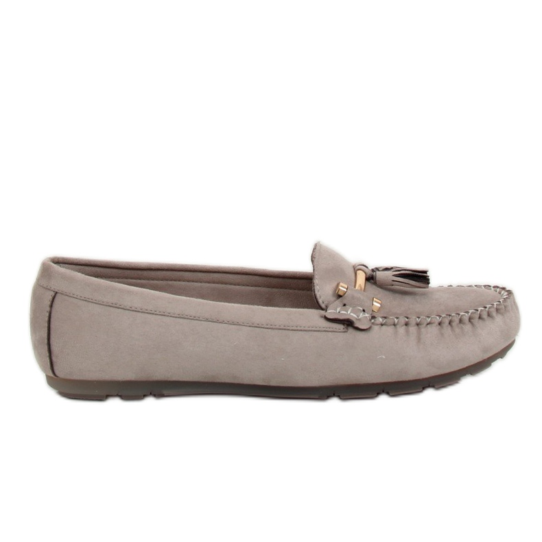 Mocassins cinza feminino L7183 cinza