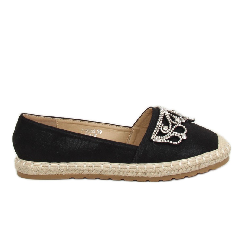 Alpercatas pretas com uma coroa H-6558 preta preto