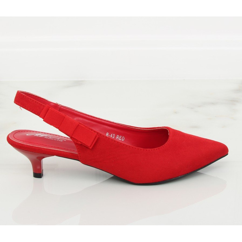 Bombas de salto vermelho com salto vermelho B-43 Red