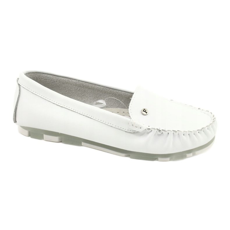 Mocassim feminino de couro Filippo DP2037 branco