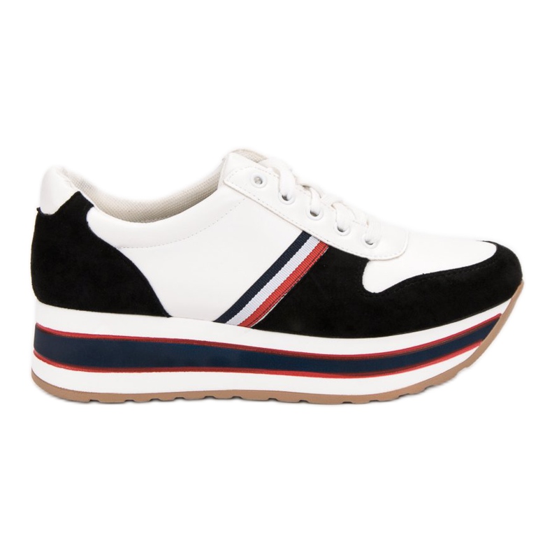 Seastar Tênis da moda branco preto multicolorido