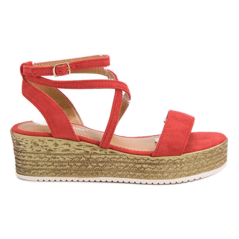 Ch. Creation Sandálias Red Wedge vermelho