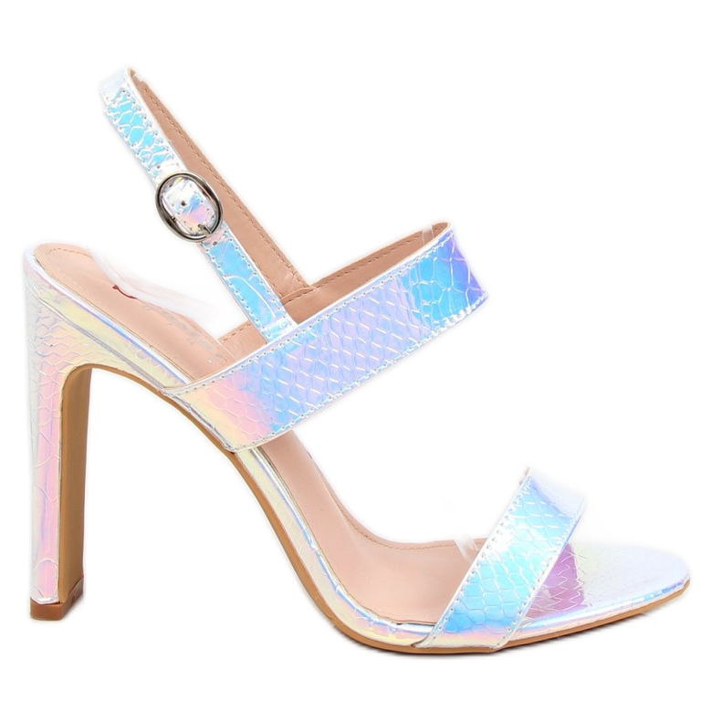 Sandálias na cor gasolina NF-41P Prata cinza