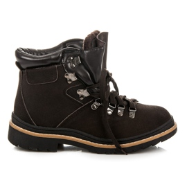 Haker Botas de amarrar marrom