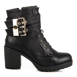 Botas Confortáveis ​​Com Pele preto