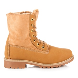 Caçadores com pele de carneiro marrom