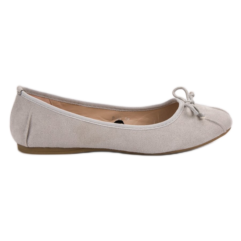 Lucky Shoes Grey Tied Ballerinas cinza