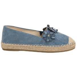 Alpercatas com flores azul