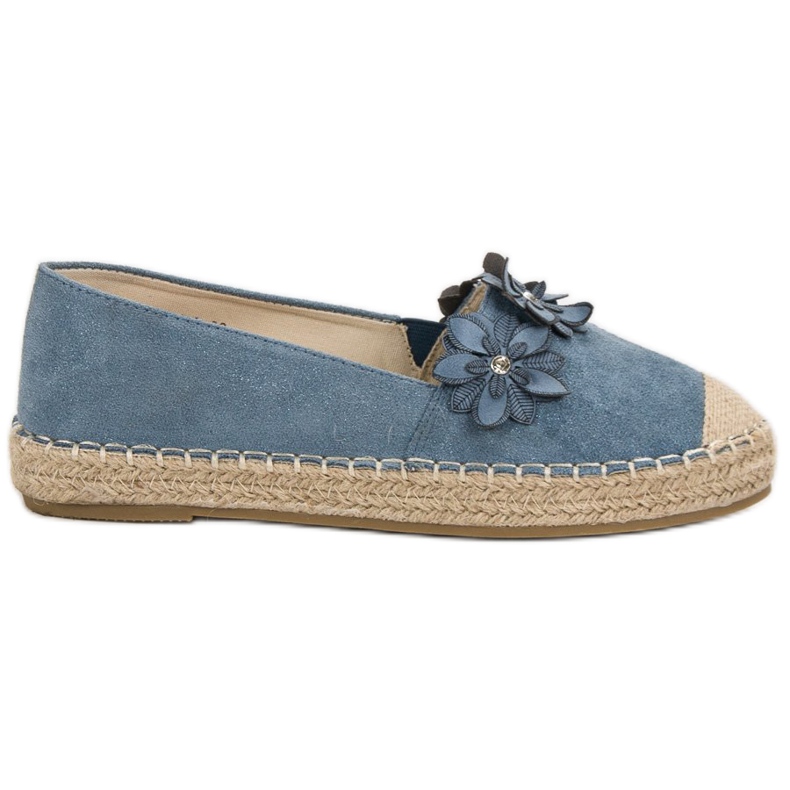 Alpercatas com flores azul