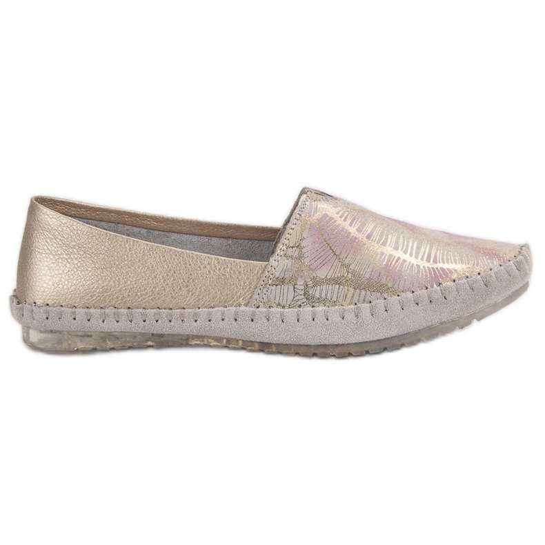 Slipons de couro VINCEZA amarelo