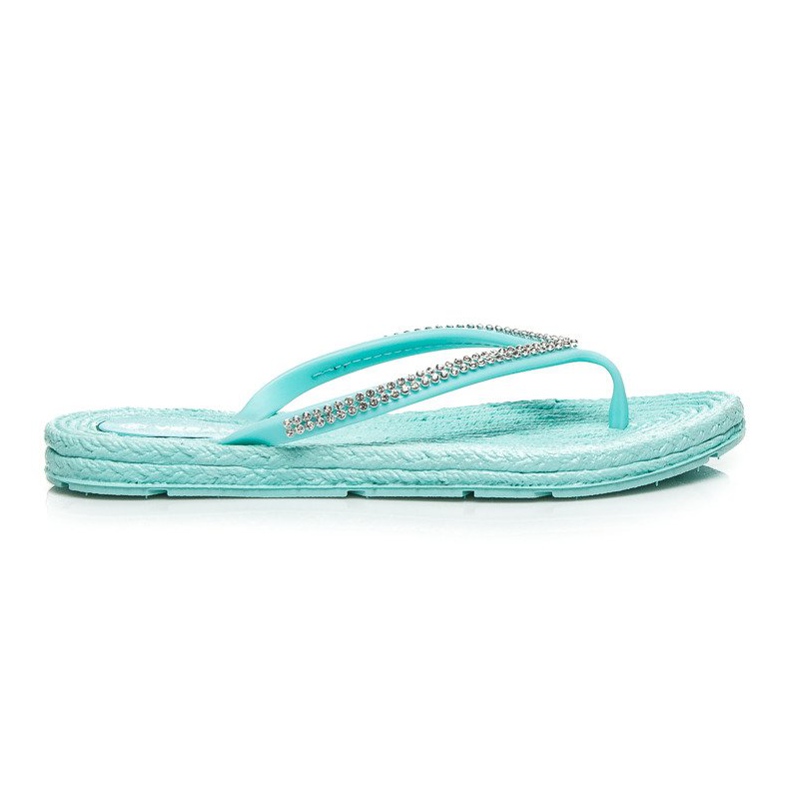 VERANICE Chinelos com zircônia cúbica azul