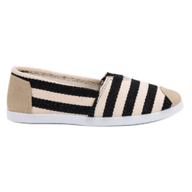 Slipons listrados preto marrom