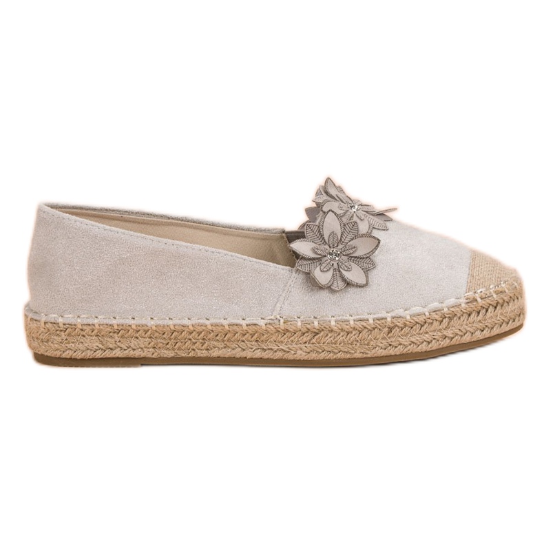Alpercatas com flores cinza