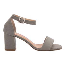 Sandálias de camurça em um bar VINCEZA cinza