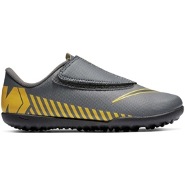 Chuteiras Nike Mercurial Vapor 12 Club Tf Jr AH7357-070 multicolorido cinza