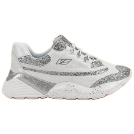 Calçado desportivo com glitter VICES branco