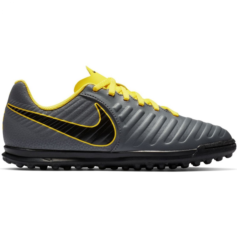 Chuteiras Nike Tiempo Legend 7 Club Tf Jr AH7261-070 preto cinza