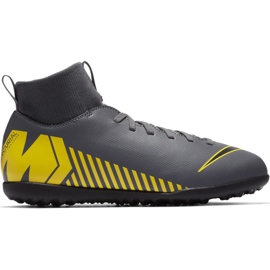 Chuteiras Nike Mercurial Superfly X 6 Club Tf Jr AH7345-070 preto cinza