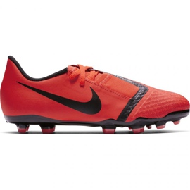 Chuteiras Nike Phantom Venom Academy Fg Jr AO0362-600 multicolorido laranjas e vermelhos