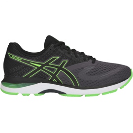 Tênis de corrida Asics Gel Pulse 10 M 1011A007-021 preto verde Tênis de corrida Asics Gel Pulse 10 M 1011A007-021 preto verde