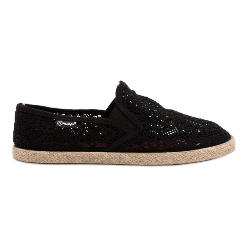 Mckeylor Slipons de renda preta preto