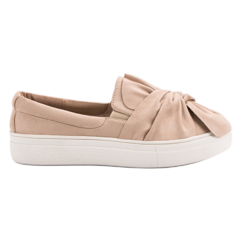 Vices Slipons de camurça com um laço de VÍCIOS castanho