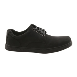 American Club Black -Cicle sapatos de couro masculinos preto American Club Black -Cicle sapatos de couro masculinos preto