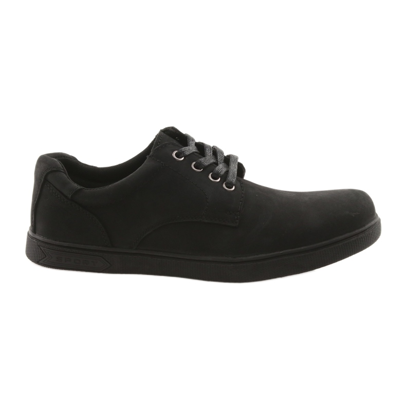 American Club Black -Cicle sapatos de couro masculinos preto