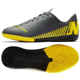 Sapatos de interior Nike Mercurial VaporX 12 Academy Gs Ic Jr AJ3101-070 cinza cinza Sapatos de interior Nike Mercurial VaporX 12 Academy Gs Ic Jr AJ3101-070 cinza cinza