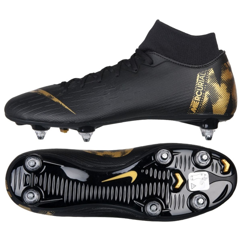 Chuteiras Nike Mercurial Superfly 6 Academy Sg Pro M AH7364-077 preto preto