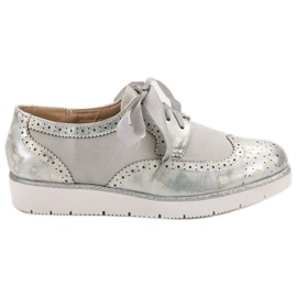 Vices Sapatos amarrados com uma fita cinza