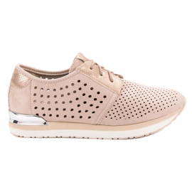 Aclys Brogues rosa a céu aberto marrom