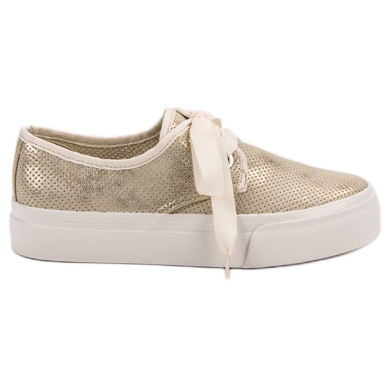 Kylie Tênis amarrados com uma fita amarelo