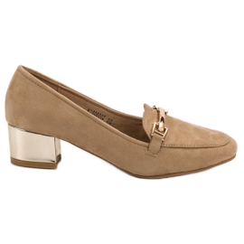 Kylie Mocassins de salto alto marrom