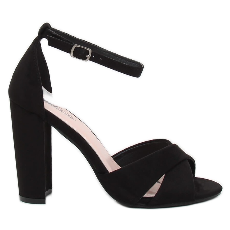 Sandálias pretas no poste. 369-34 Preto