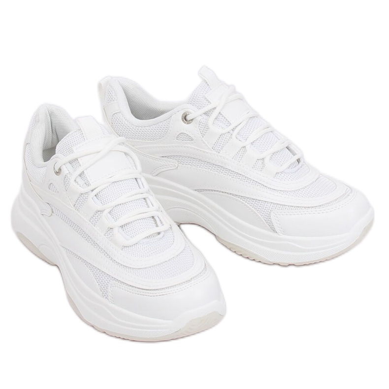 Sapatos esportivos femininos brancos B0-15 Branco