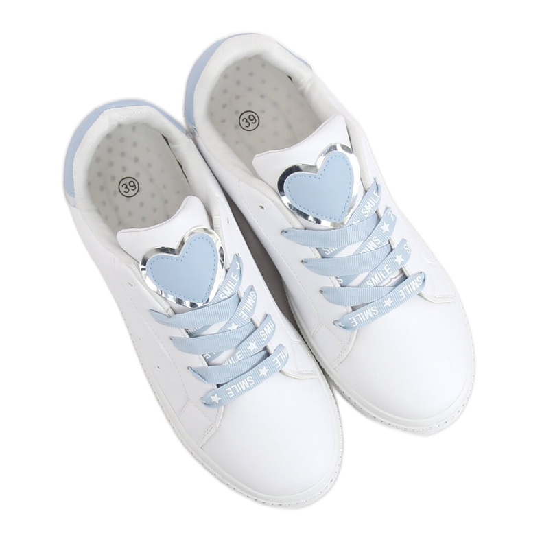Tênis feminino branco e azul H99-36 azul