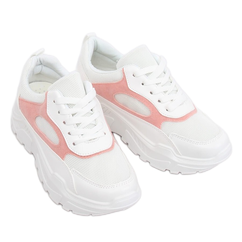 Calçado desportivo branco e rosa PP-37 BRANCO / ROSA
