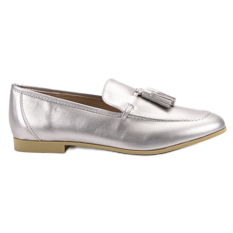Vices Mocassins de prata com franjas VÍCIOS cinza Vices Mocassins de prata com franjas VÍCIOS cinza